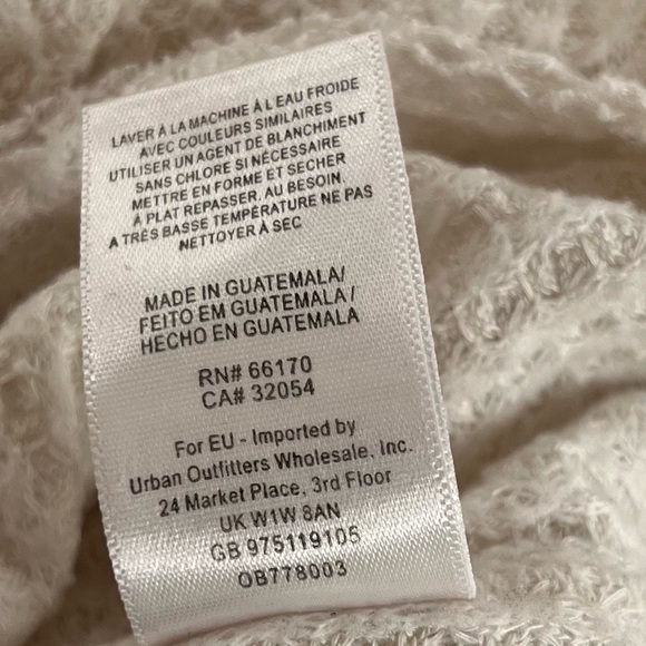 We The Free Free People White/Ivory Waffle Cowl Neck Top Size Small - Picture 8 of 8